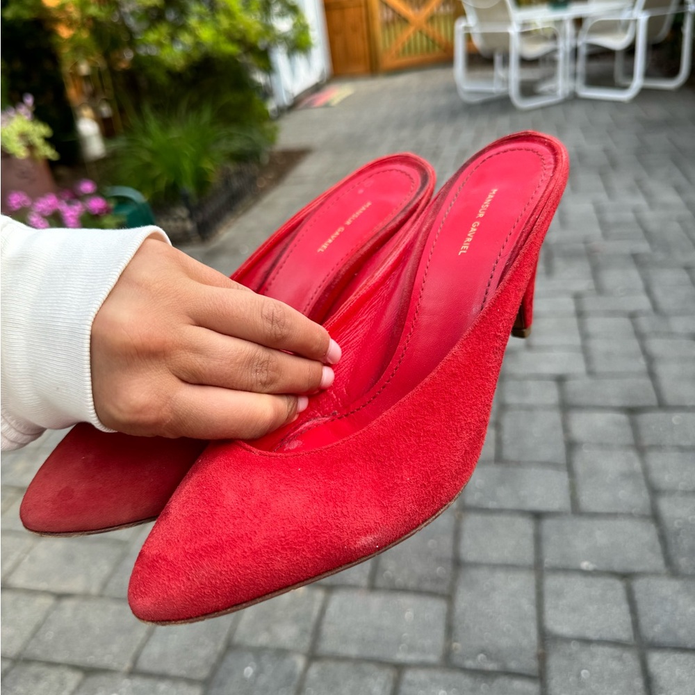 Mansur Gavriel Flamma Suede pump
